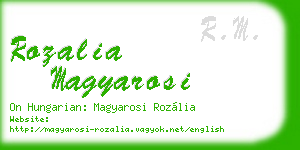 rozalia magyarosi business card